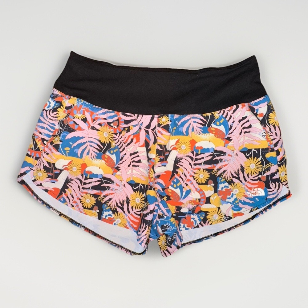 Women's The North Face Printed EA Arque Running‎ Shorts Floral Size Medium
